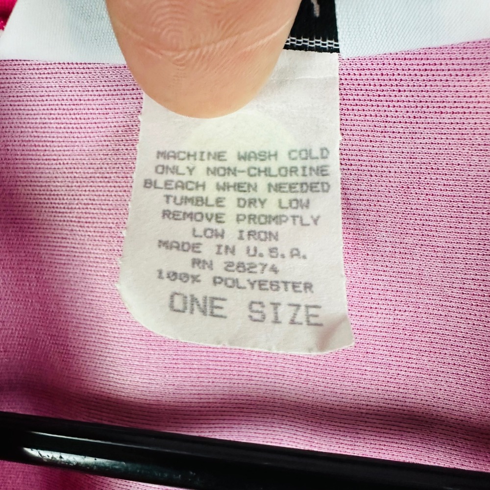Vintage Anthony Richards Womans One Size Housecoat Robe Half Zip Floral Pink USA - Picture 7 of 8